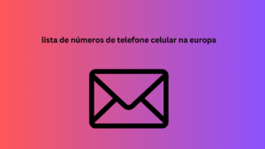 lista de números de telefone celular na europa